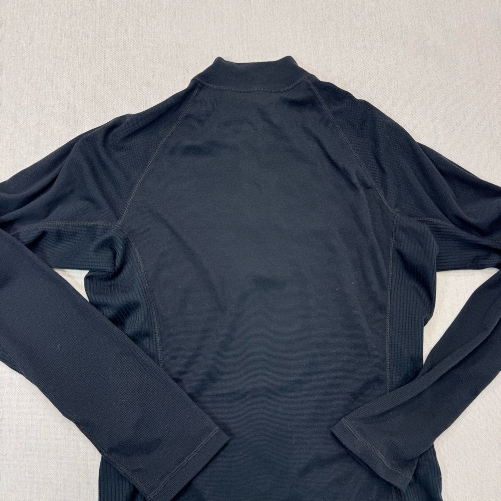 Patagonia Women’s S Black 1/4 Zip Thermal Base Layer Top Performance Waffle Knit - Picture 8 of 9